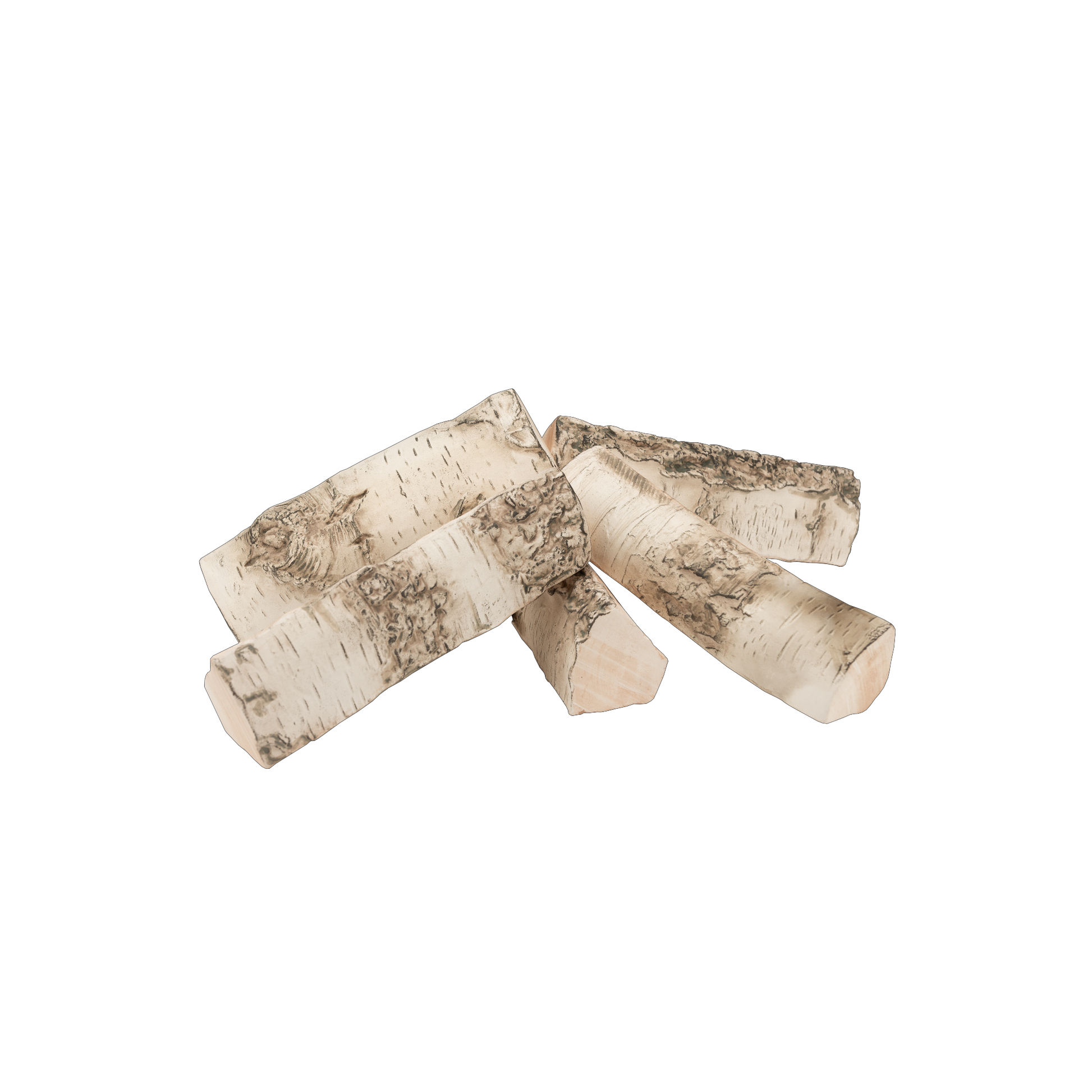 Große Keramik-Holzscheite – Holzoptik (5er-Set)