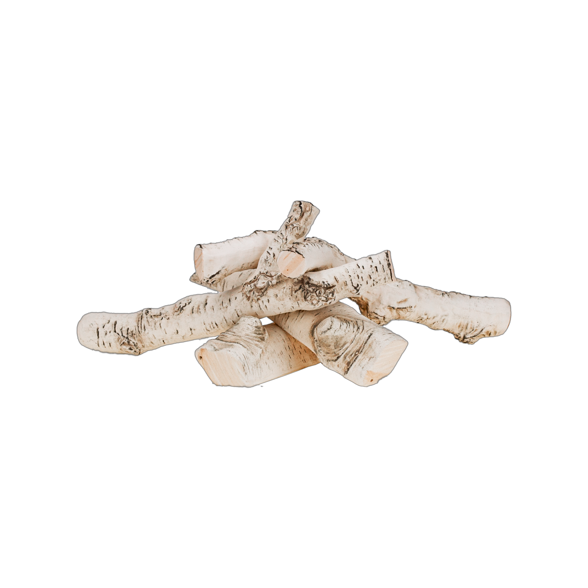 Keramik-Holzscheite – Birke (4er-Set)