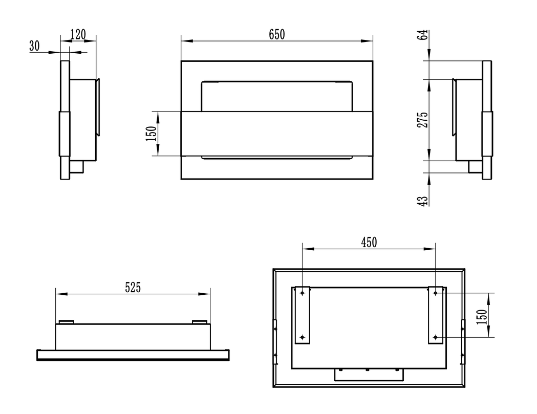 Biokamin NOVA MINI mit Glas
