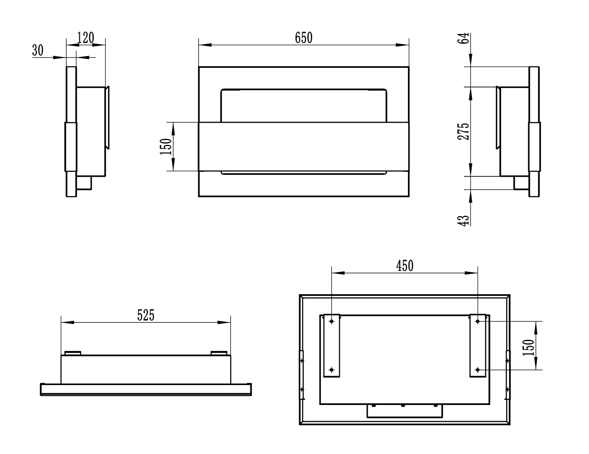 Biokamin NOVA MINI mit Glas