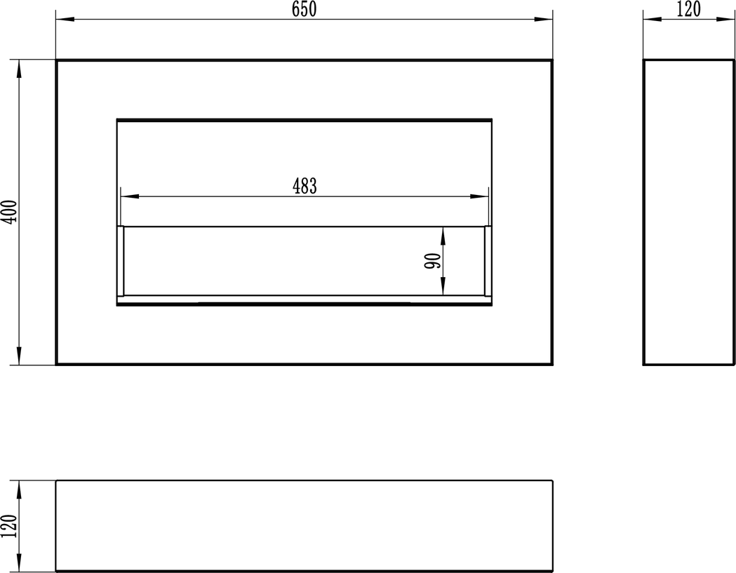 Biokamin NOVA BOX MINI MIT GLAS