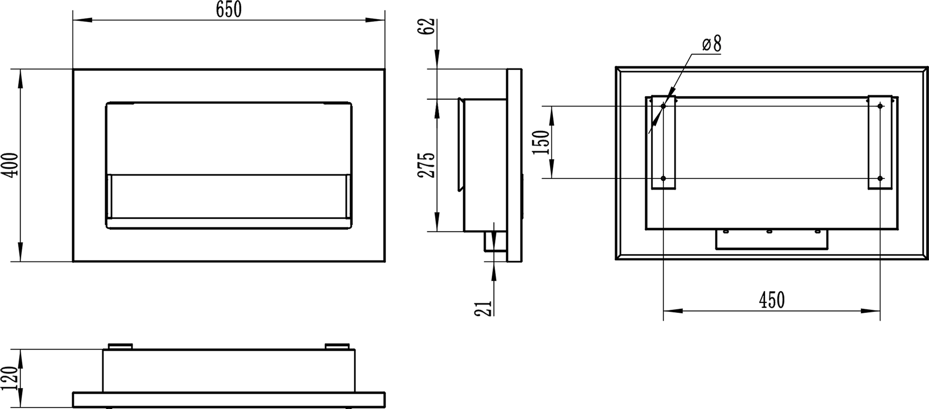 Biokamin NOVA MINI SLIM mit Glas