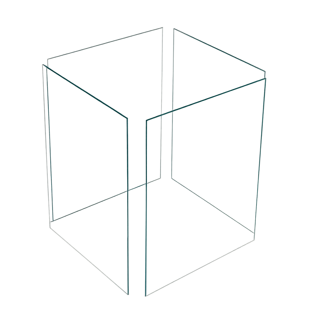 Glasscheiben für freistehenden Bioethanol-Kamin Midnight (4 Stück)