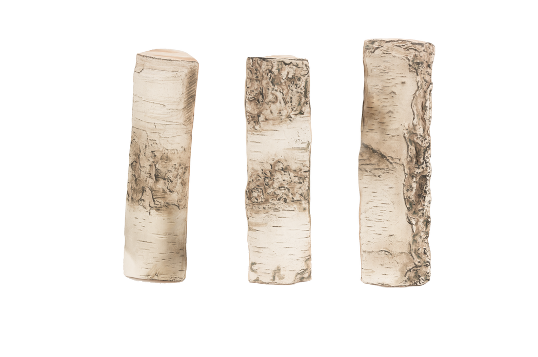 Große Keramik-Holzscheite – Holzoptik (5er-Set)