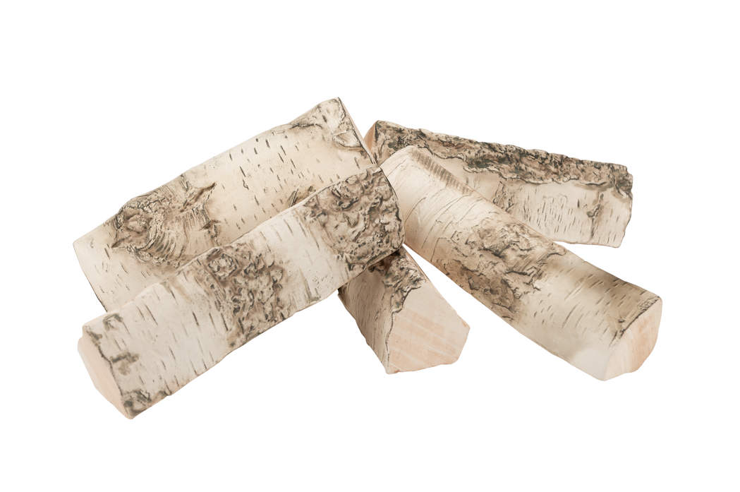 Große Keramik-Holzscheite – Holzoptik (5er-Set)