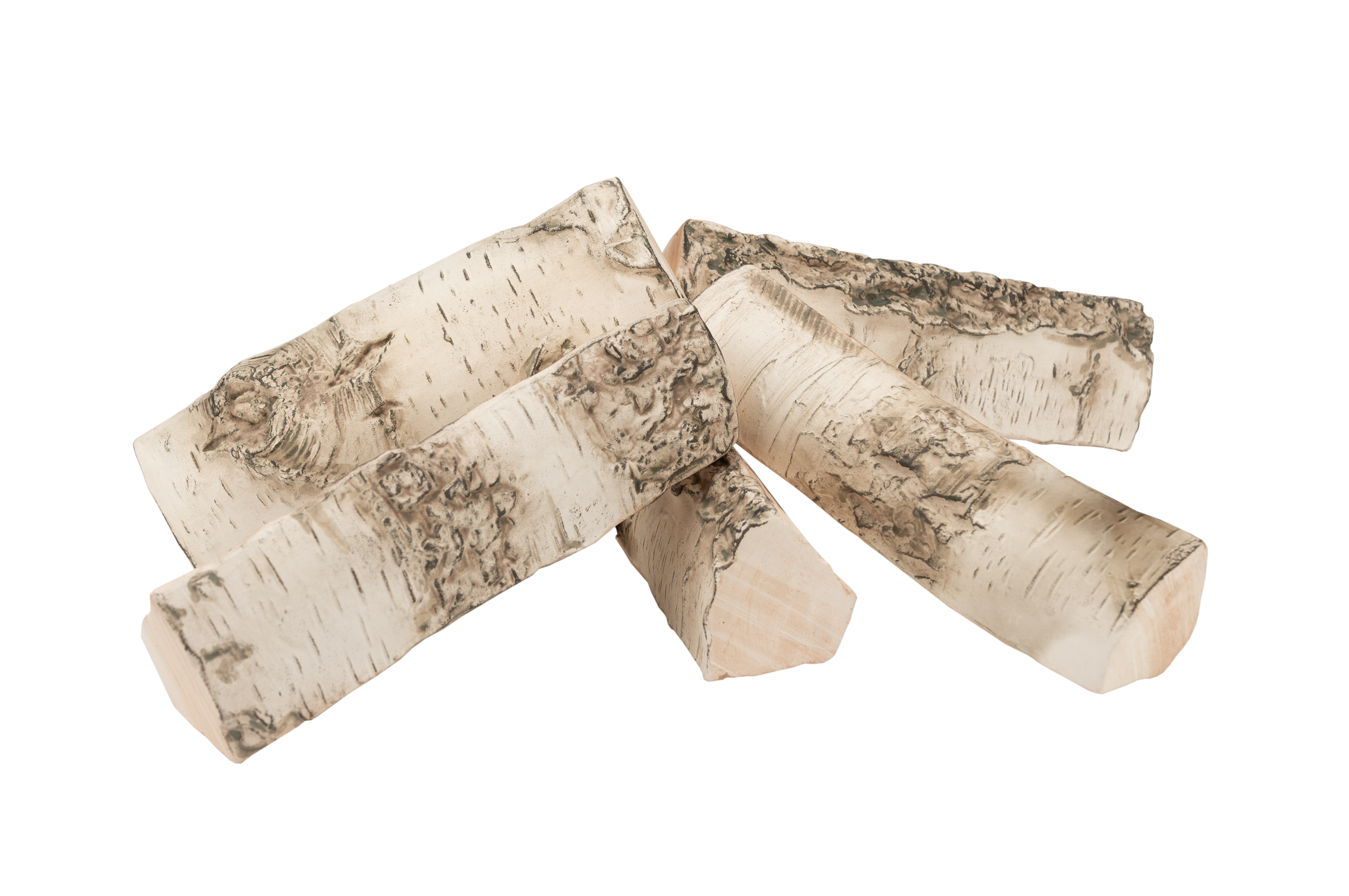 Große Keramik-Holzscheite – Holzoptik (5er-Set)